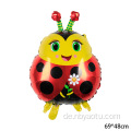 Kinder Geburtstagsfeier Kindergärtner glücklicher Kindertag Cartoon Insekten Schmetterling Ladybug Schneefolie Luftballons